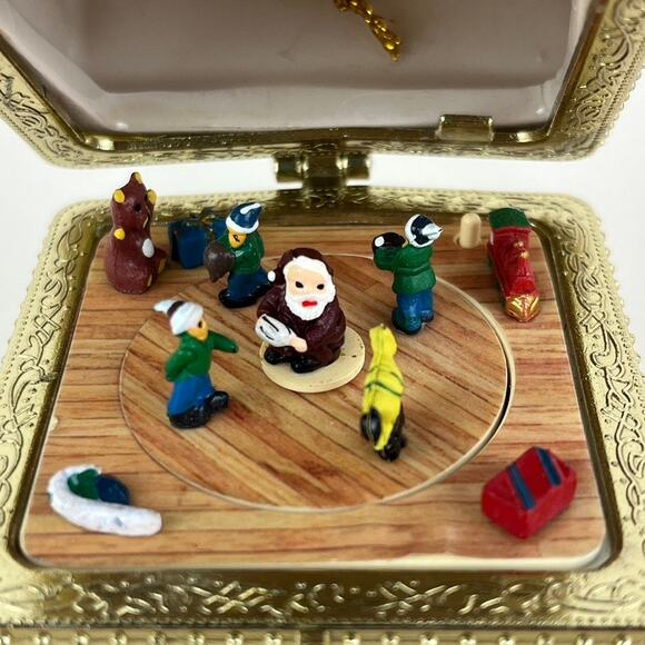 Mr Christmas Ceramic North Pole House Music Box Ornament - Picture 5 of 7